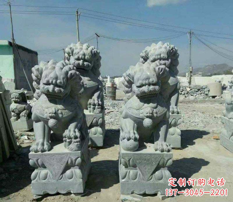 河南园林仿古狮子景观石雕