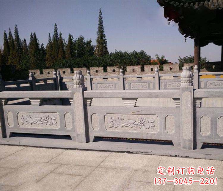 河南园林仿古石栏板景观石雕 (2)