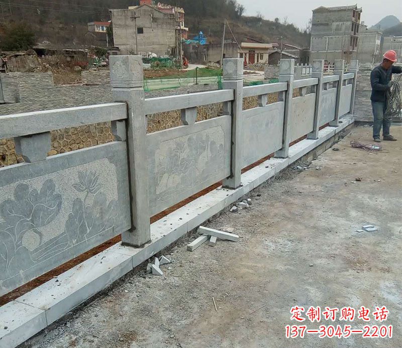 河南园林仿古石栏板景观石雕 (5)