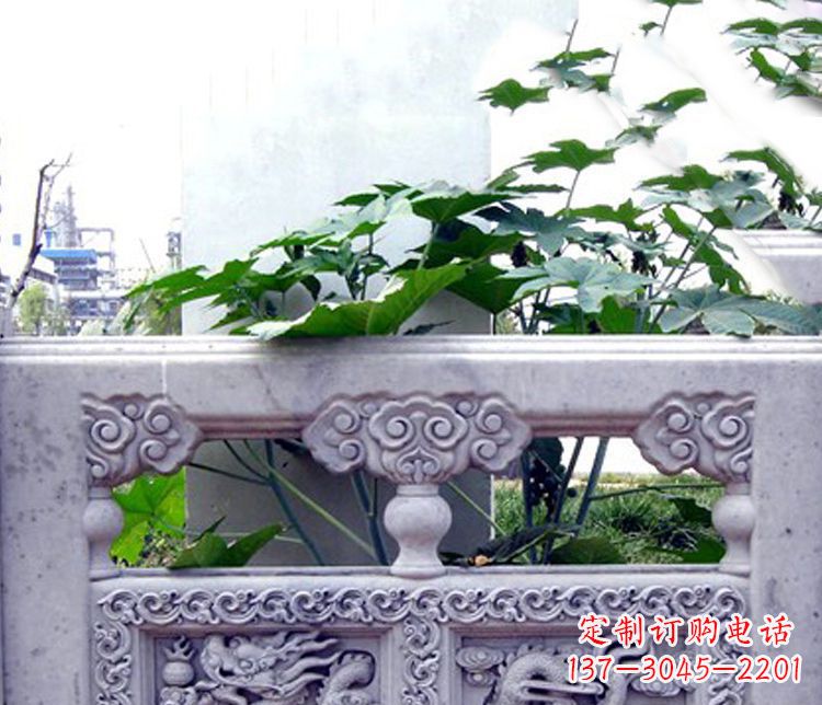 河南园林仿古石栏板景观石雕 (6)