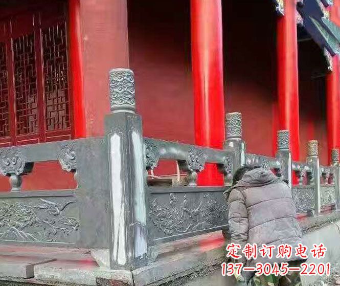 河南园林仿古石栏板景观石雕 (9)