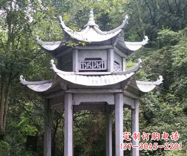 河南园林仿古石凉亭景观石雕 (3)