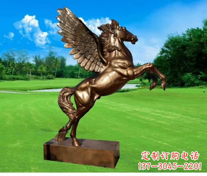 河南园林飞马铜雕 (2)