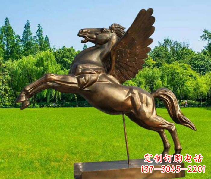 河南园林飞马铜雕