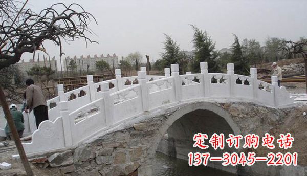 河南园林汉白玉大桥栏板景观石雕