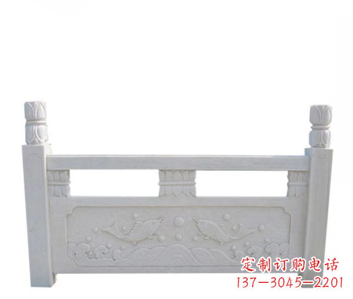 河南园林汉白玉石浮雕栏板