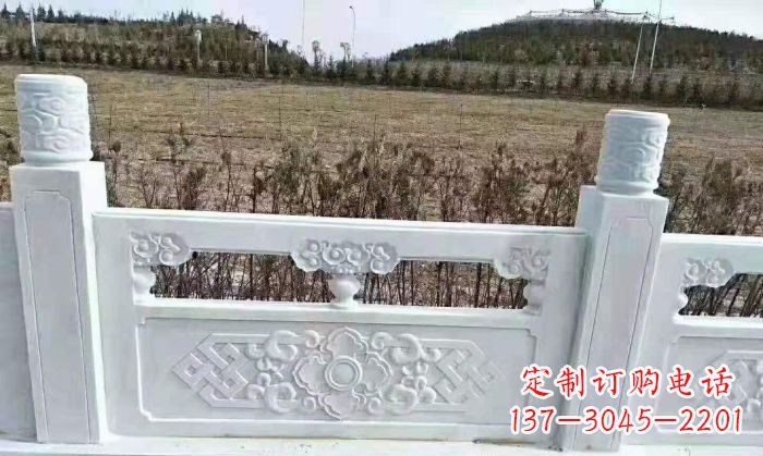 河南园林汉白玉石浮雕栏板 (4)