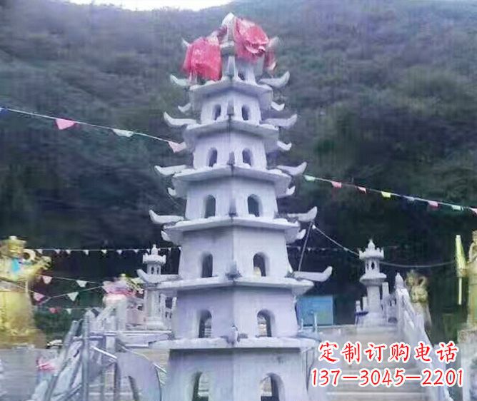 河南园林景观大理石宝塔石雕