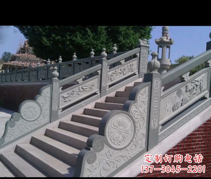 河南园林景观大理石栏板雕塑 (4)