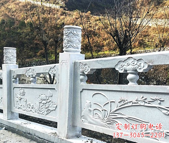 河南园林景观大理石栏板石雕 (7)