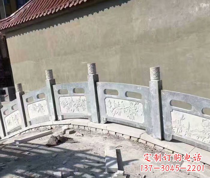 河南园林景观大理石桥栏板石雕 (5)