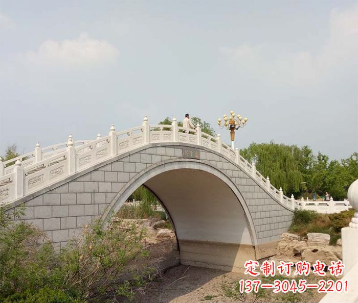 河南园林景观大理石桥栏板石雕 (6)