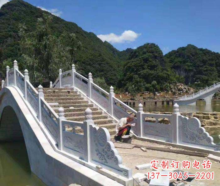 河南园林景观大理石桥栏板石雕_1