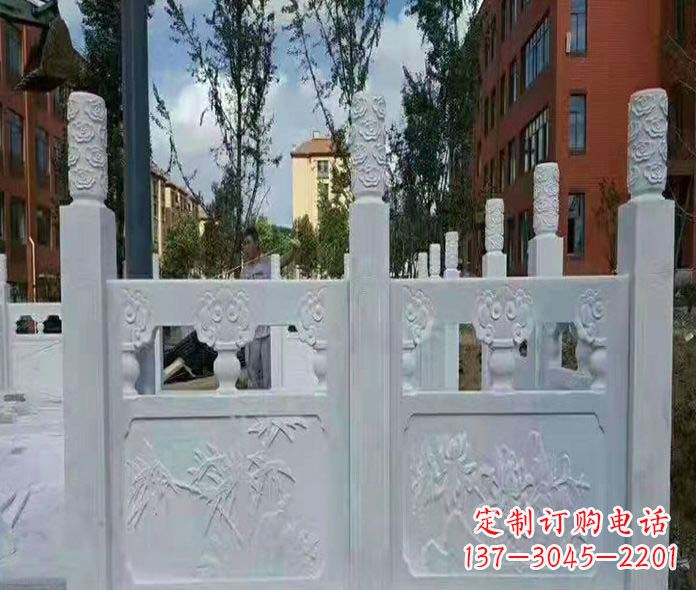 河南园林景观大理石桥栏板石雕_2