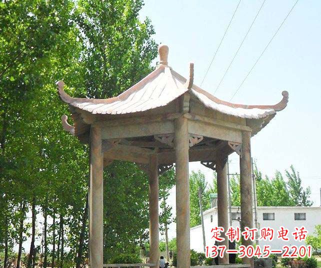 河南园林景观单层石雕凉亭