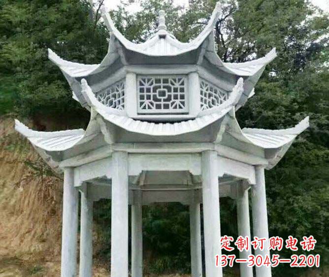 河南园林景观多层凉亭石雕