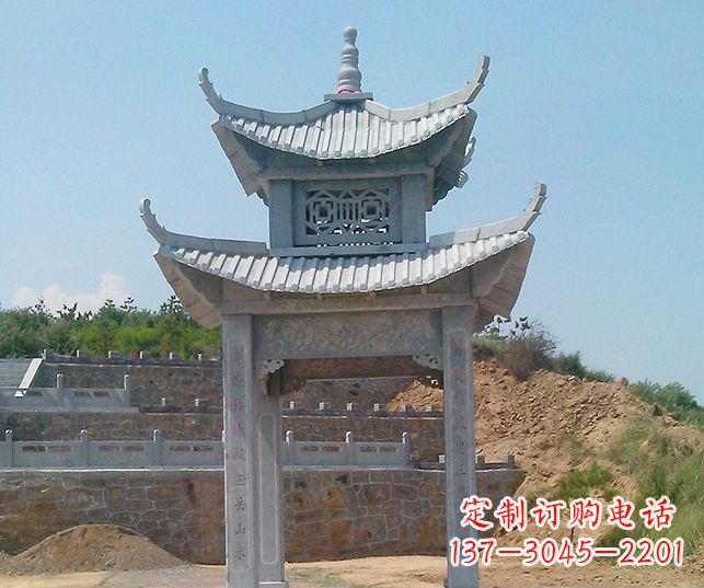 河南园林景观仿古石雕凉亭