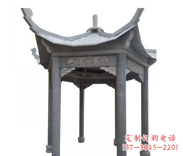 河南园林景观仿古石雕凉亭 (3)