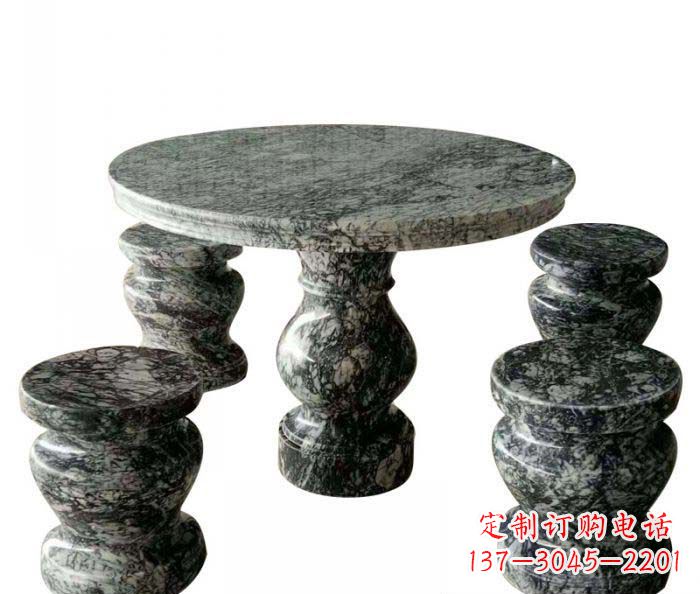河南园林景观圆形石桌凳