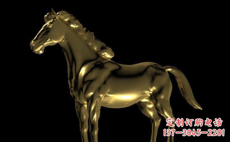 河南园林马动物景观铜雕