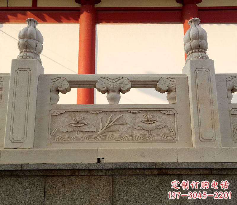 河南园林石浮雕栏板景观石雕 (2)