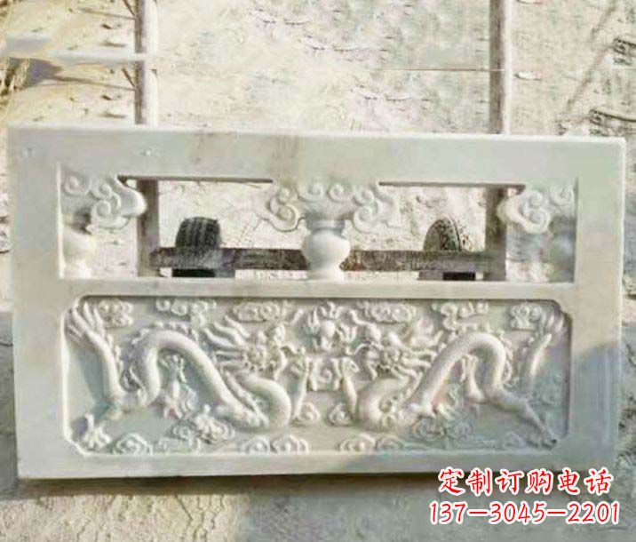 河南园林石浮雕栏板景观石雕