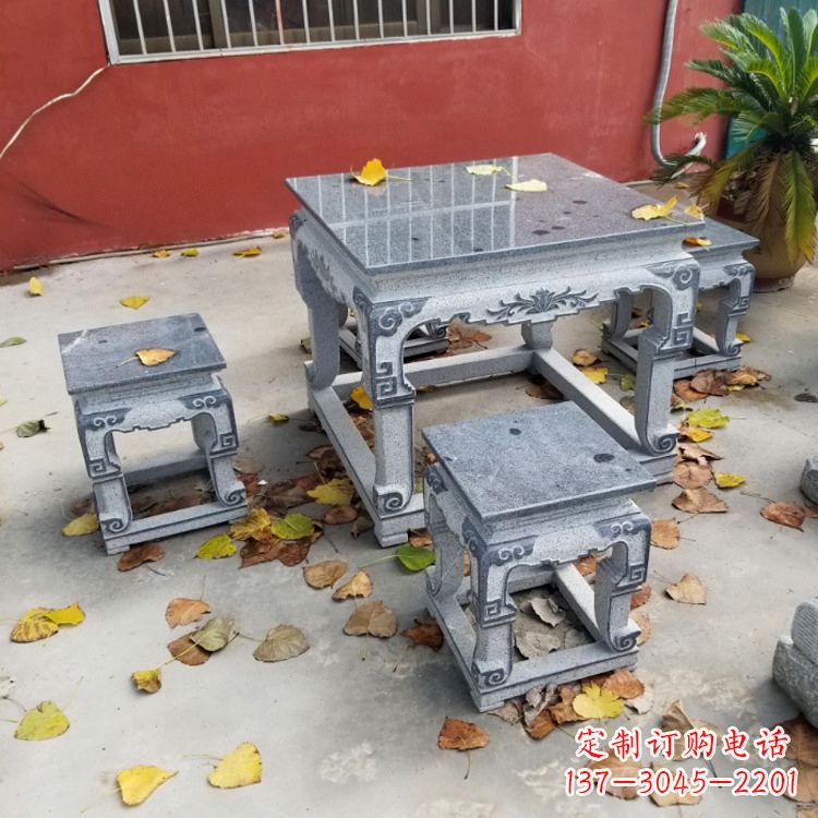 河南园林石桌凳