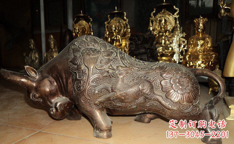 河南园林拓荒牛景观铜雕