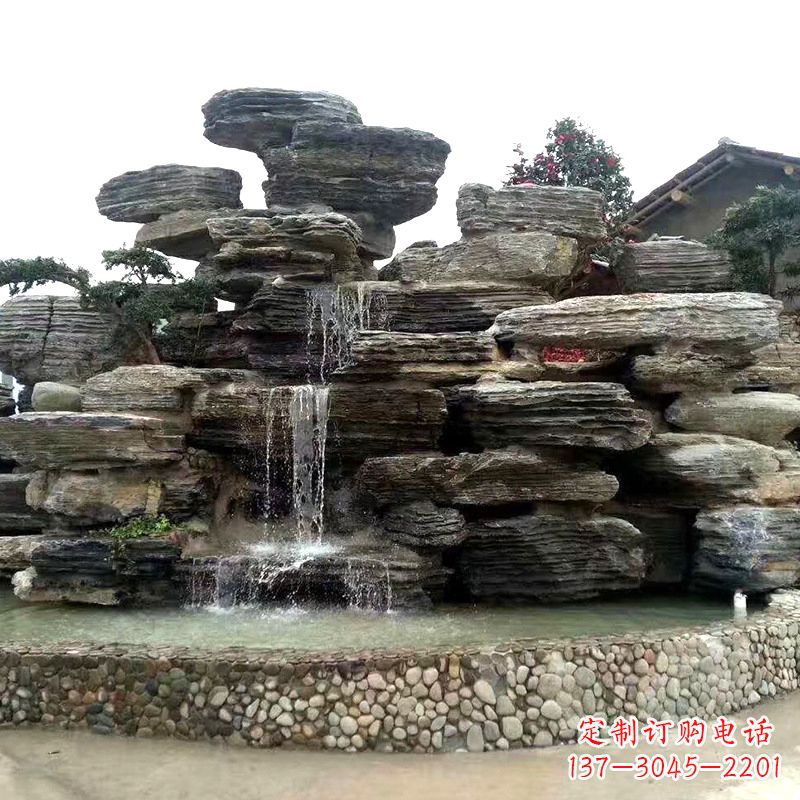 河南园林塑石假山流水