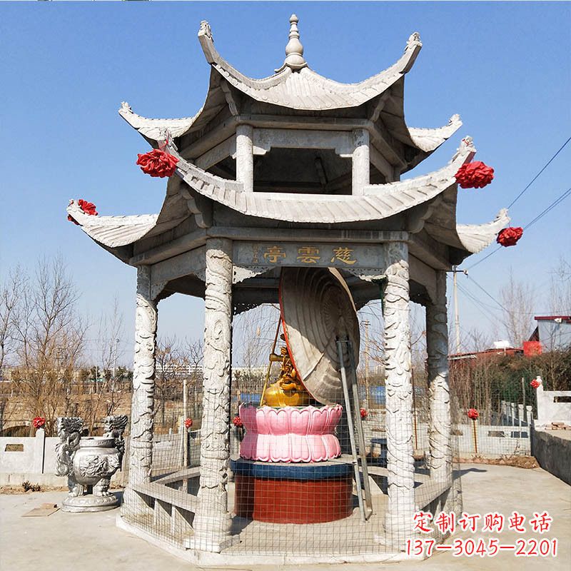 河南园林亭子双层凉亭