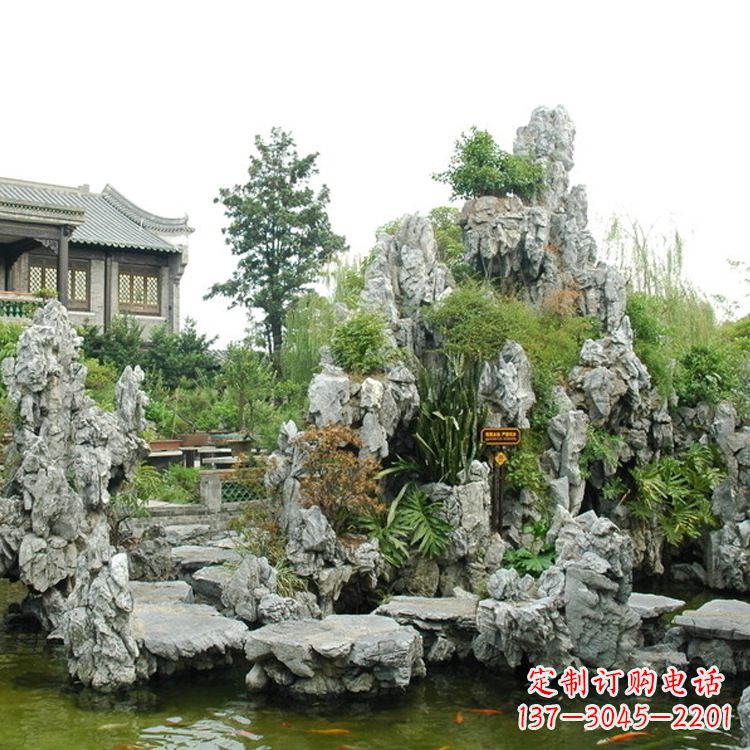 河南园林庭院奇石假山