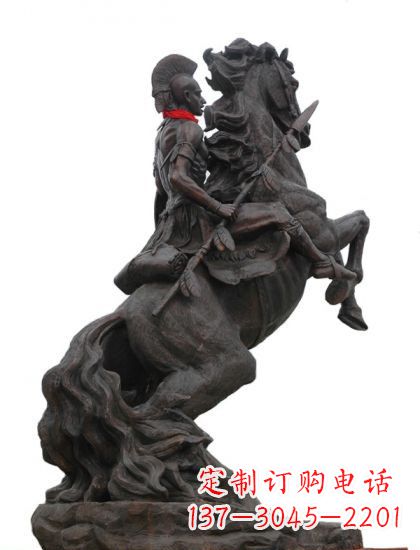 河南战士与马 铸铜雕塑