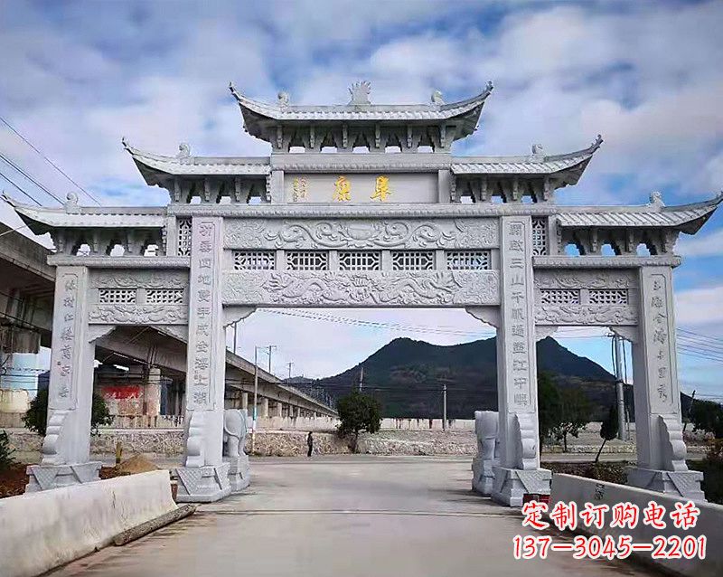 河南张掖石雕牌坊雕刻