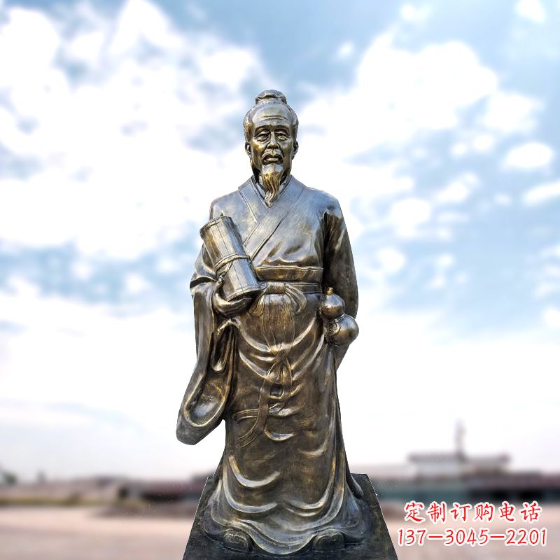 河南张仲景仿铜雕像