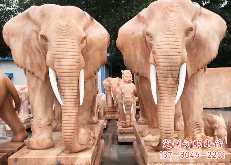 河南招财大象石雕