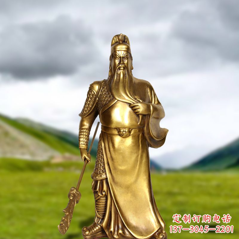河南招财关公铜雕像