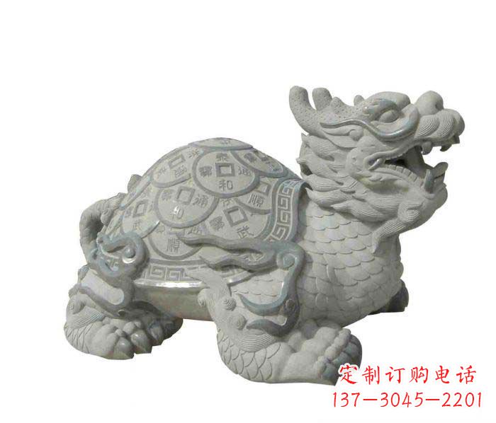 河南招财神兽大理石龙龟石雕