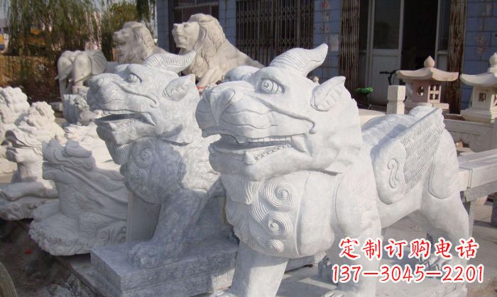 河南招财神兽大理石貔貅石雕