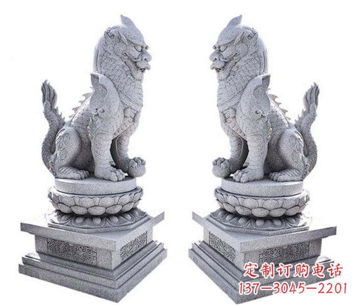 河南招财神兽麒麟石雕