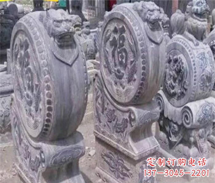 河南招财石门墩仿古抱鼓石