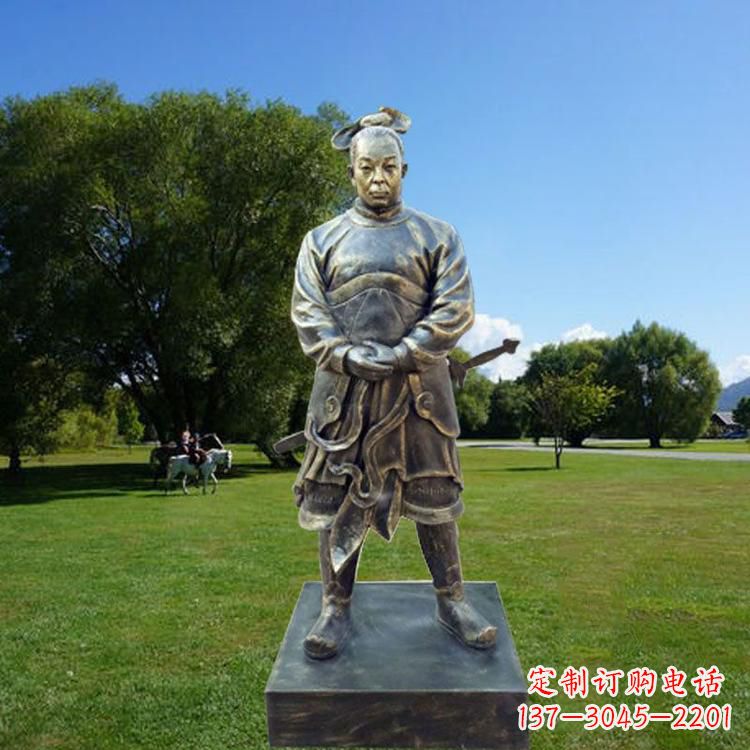 河南中国汉初三杰之韩信仿铜雕像