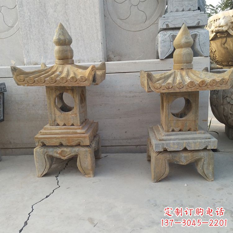 河南中式仿古低墩石灯笼