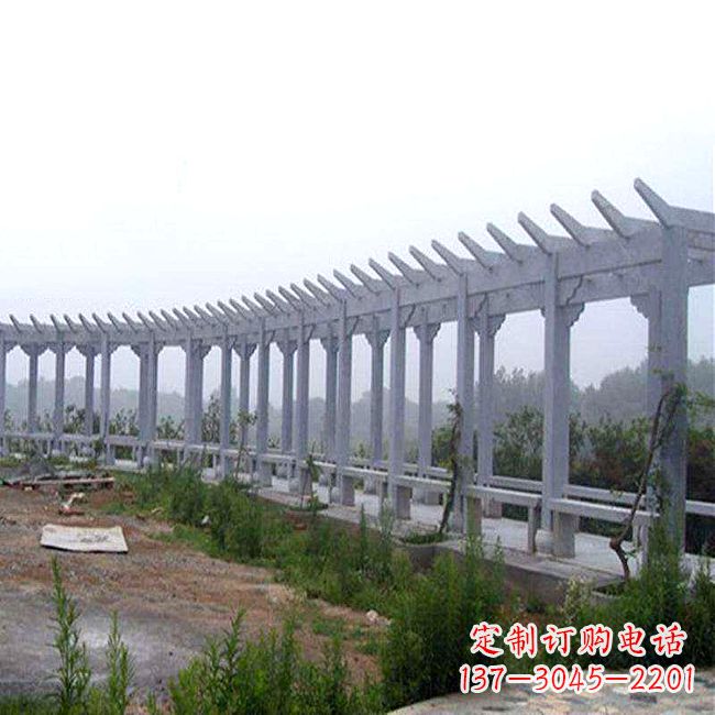 河南中式花架石雕长廊