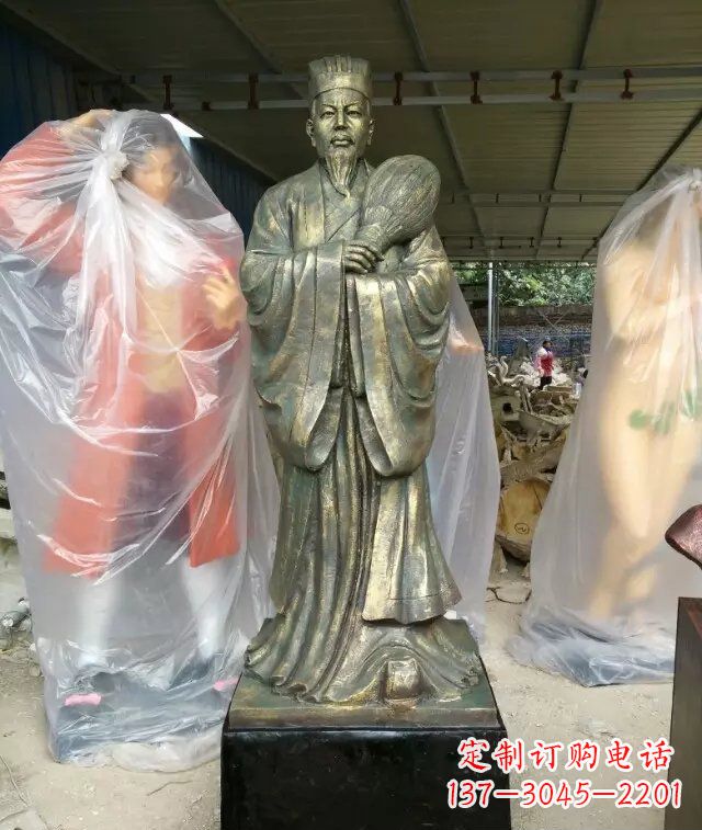 河南诸葛亮古代人物铜雕