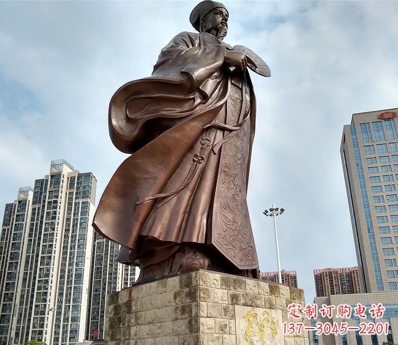 河南诸葛亮人物铜雕