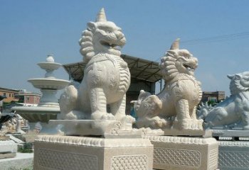 河南獬豸 石雕 独角兽-法院大门神兽雕塑