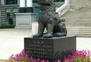 河南獬豸铜雕塑-法院门前神兽动物雕塑摆件