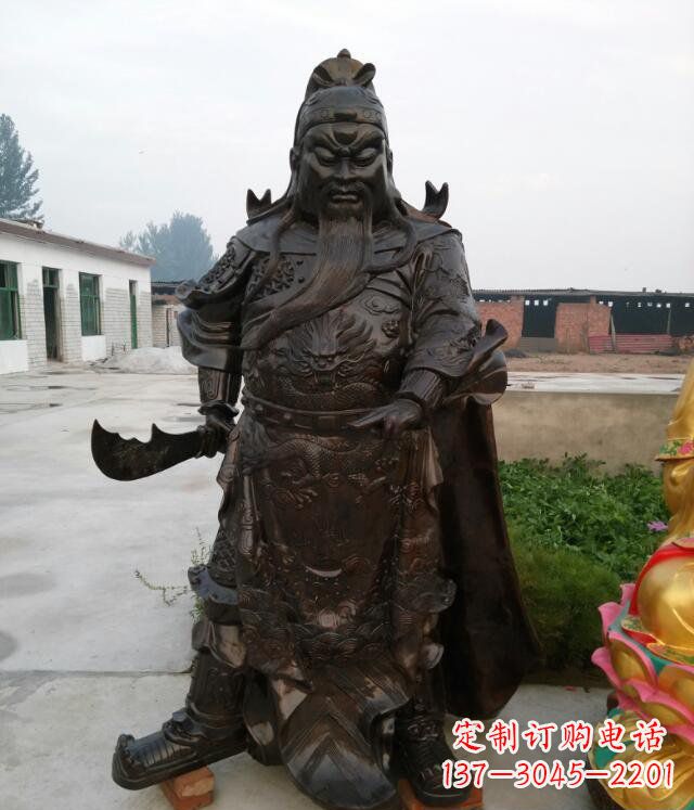 河南铸铜关公像铜雕