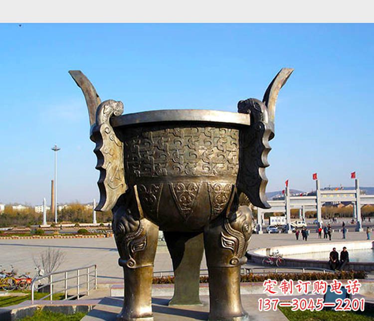 河南铸铜广场圆形景观香炉