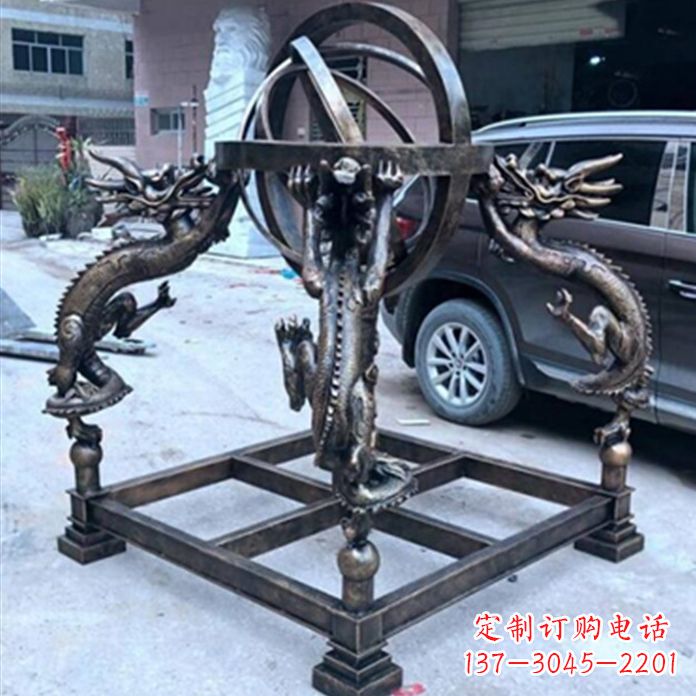 河南铸铜浑天仪景观雕塑摆件